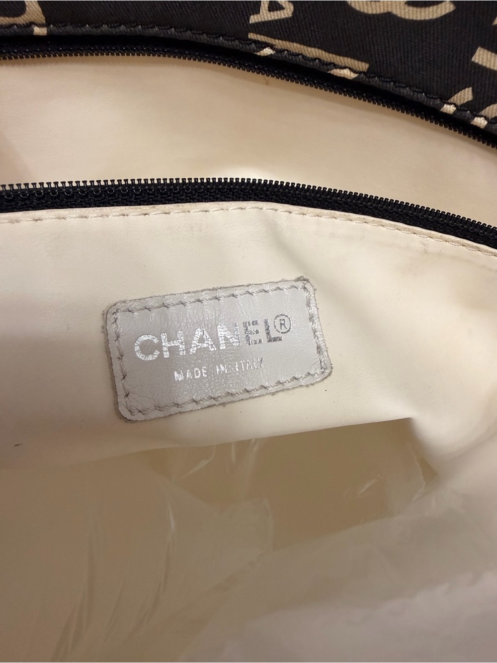 CHANEL Bysy Line Tote Bag Canvas Black CC XL tote w/COA - Picture 13 of 16